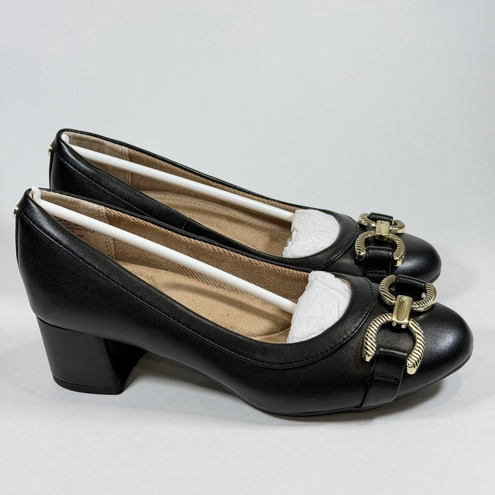 Giani Bernini Size-6M Shoes Ameriee Dress Black Memory Foam Block Heel